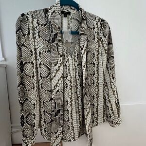 J.Crew army green snake print blouse size 0